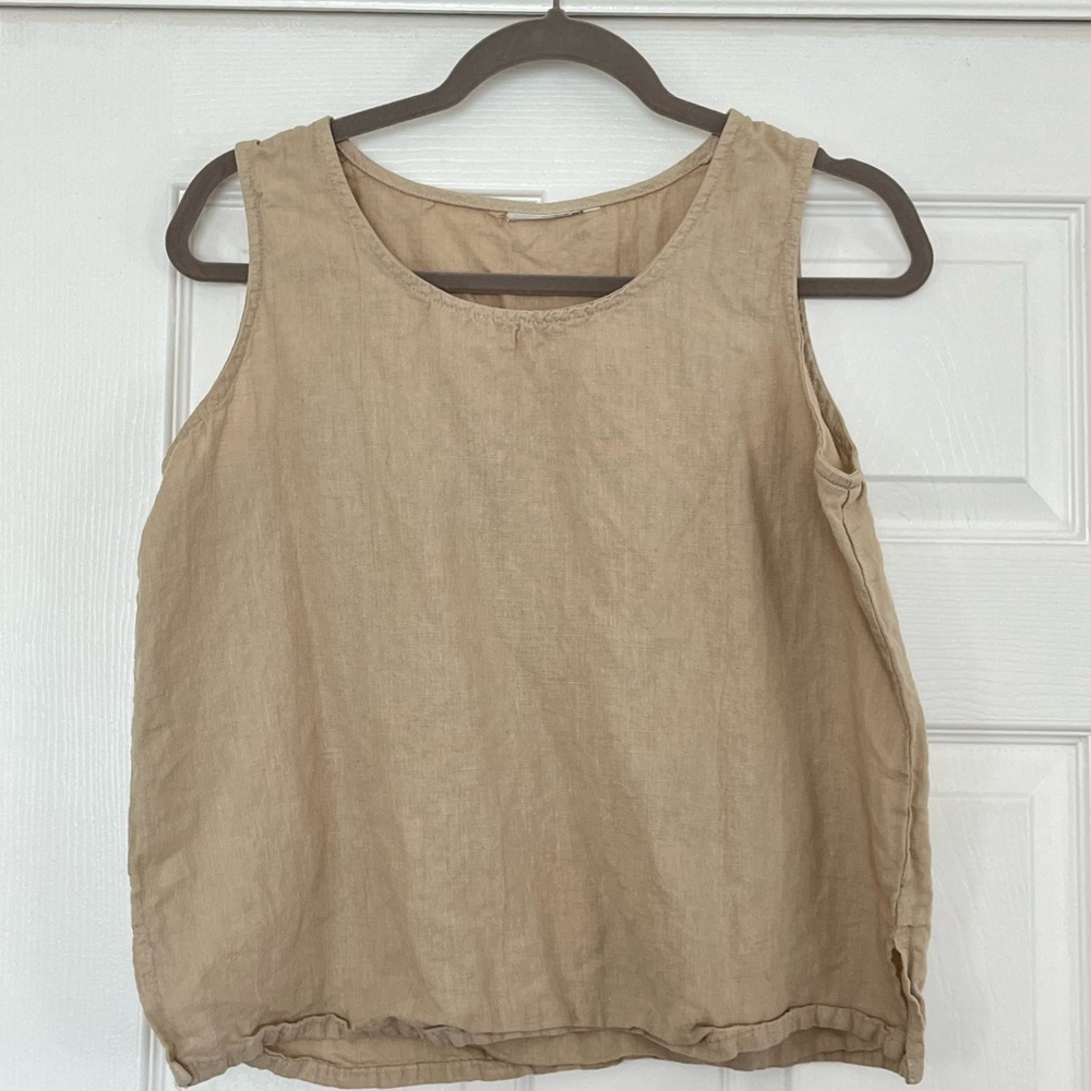 Vintage Tan Sleeveless Top